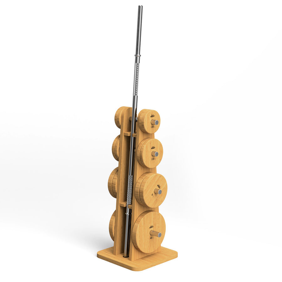 Dumbbell tower “complete set” made of wood and stainless steel