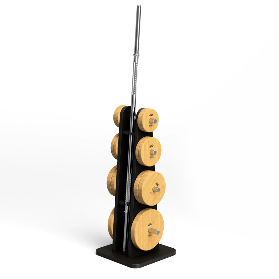 Dumbbell tower “complete set” made of wood and stainless steel